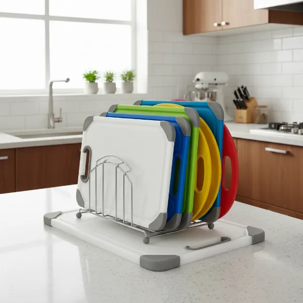 A collection of diverse plastic cutting boards, some showing color-coding, different thicknesses, and non-slip features, representing top choices.
